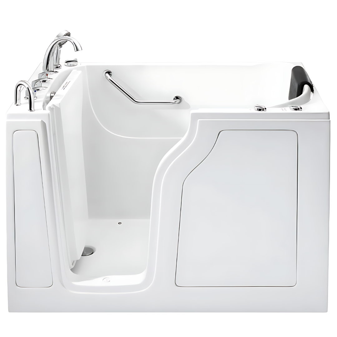 Walk-In Bathtub 33" x 55" x 40" with Combo Air & Whirlpool Massage Left Drain Heated Seat