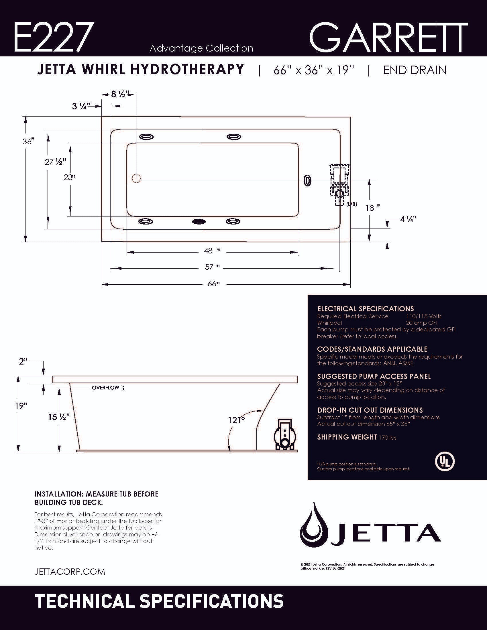 Malibu Home Bathtub by Jetta