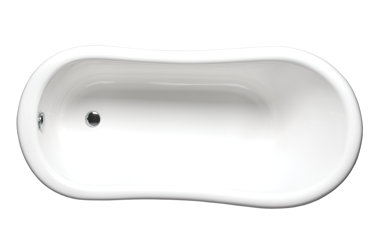 Malibu Glass Bathtub 60" x 29" x 27" Freestanding