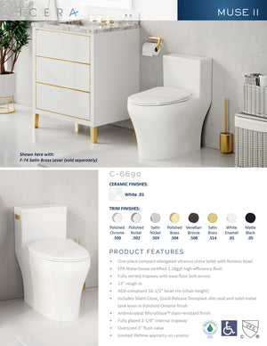 
                  
                    Malibu Home Muse II 1P HET CEL Toilet White by Icera
                  
                