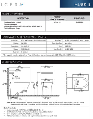 
                  
                    Malibu Home Muse II 1P HET CEL Toilet White by Icera
                  
                