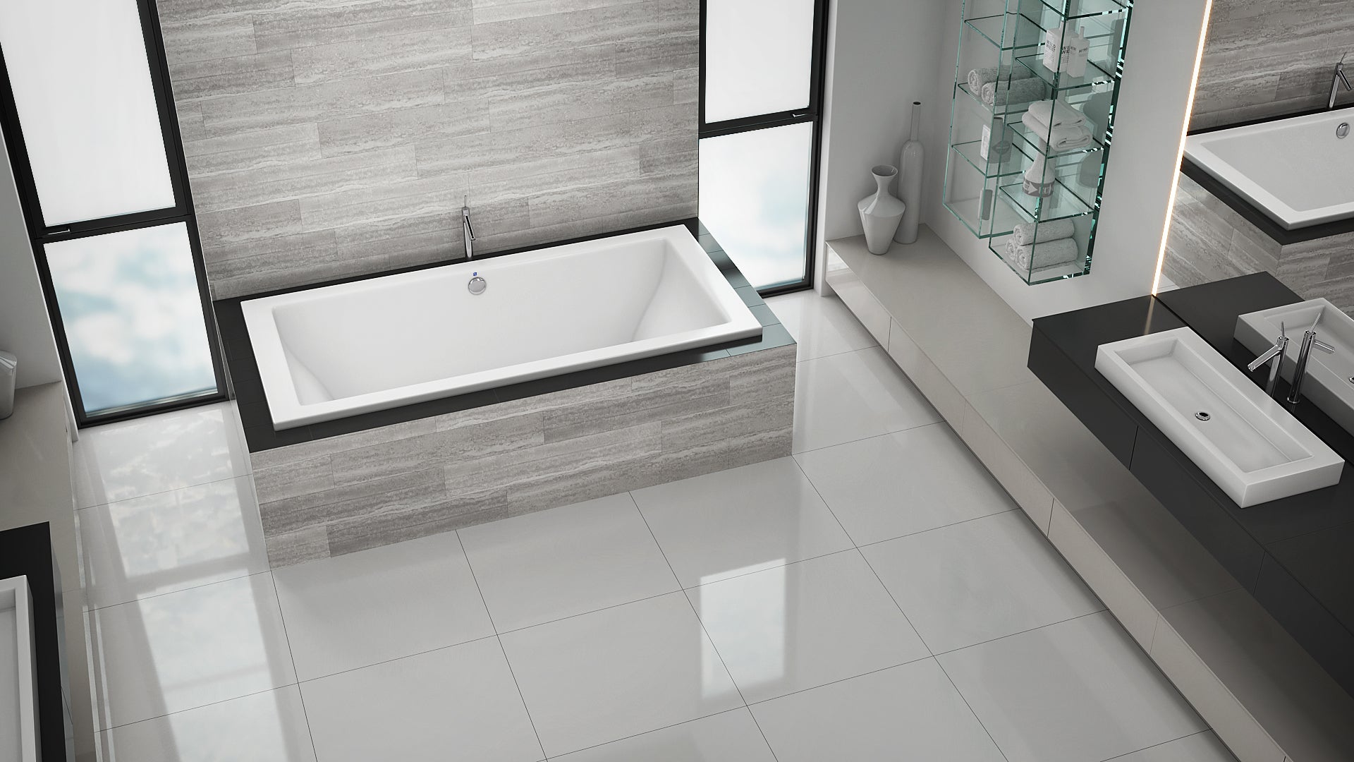 Malibu Naples Bathtub 66" x 36" x 22" Drop-In