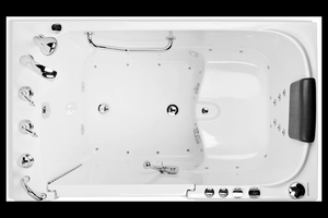 
                  
                    Walk-In Bathtub 33" x 55" x 40" with Combo Air & Whirlpool Massage Right Drain Heated Seat
                  
                