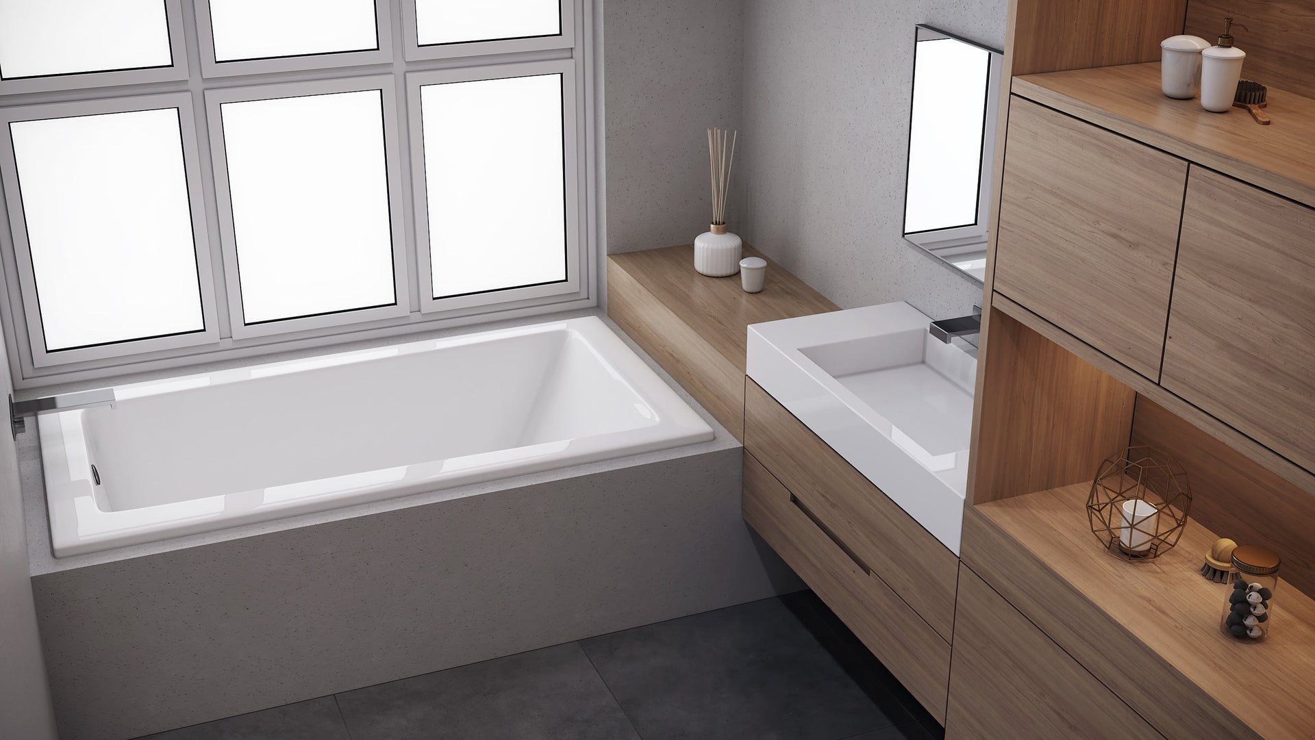 Malibu Redondo Bathtub 60" x 32" x 21" Drop-In