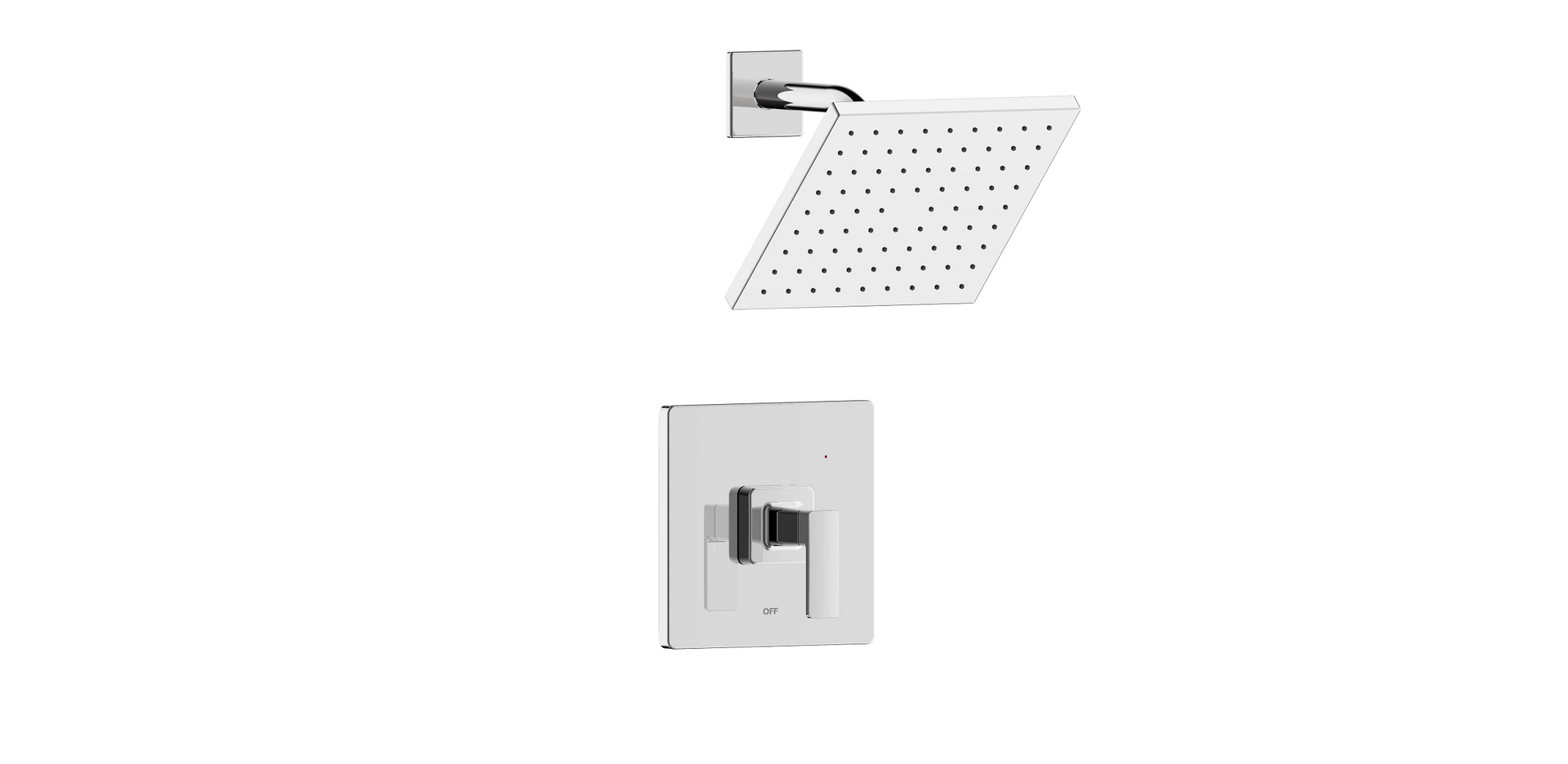 Malibu Single-Handle Trim and Square Shower Head Only