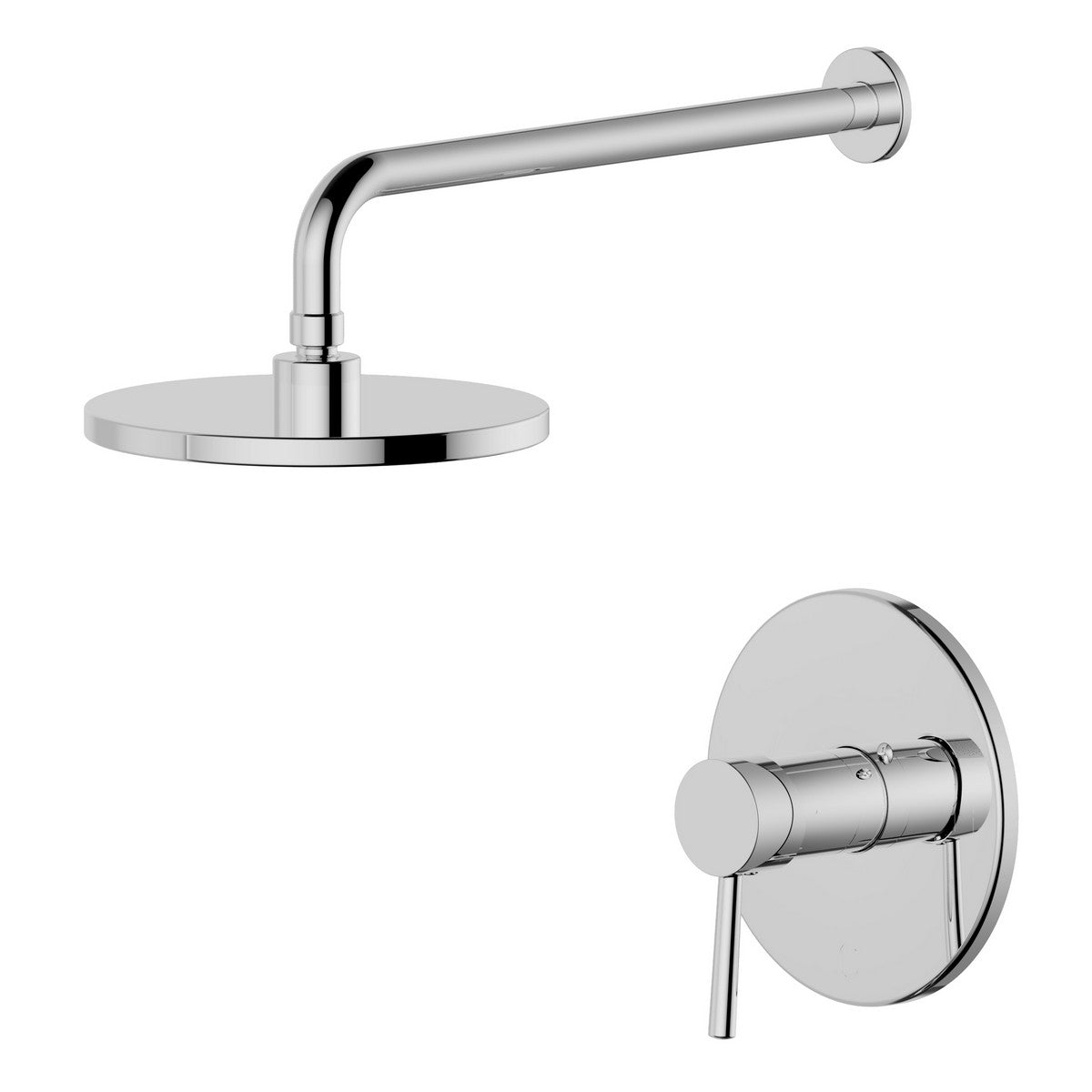 Malibu Single Handle Shower Trim and Round Shower Head