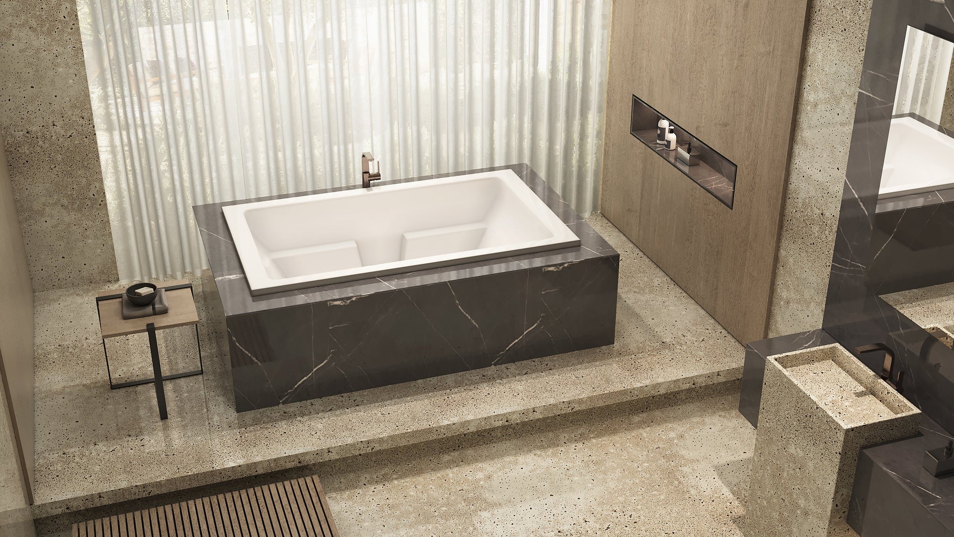 Malibu Westport Bathtub 72" x 32" x 22" Drop-In