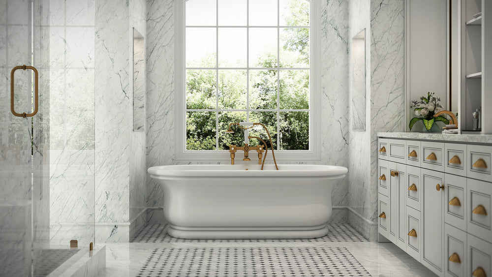 Malibu Monterey Oval Soaking Bathtub 72" x 34" x 24"