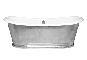 
                  
                    Malibu Navarre Oval Soaking Bathtub 64" x 28" x 26" Hammered Nickel
                  
                