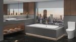 Malibu Pebble Rectangle Soaking Bathtub 72" x 36" x 22"