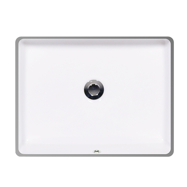 Malibu Home Karo Medium Undermount Lavatory Sink 18" White by Icera