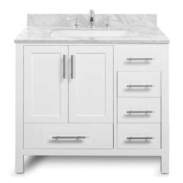 Malibu Home Malibu Vanity Cabinet, 36-in Single Basin with Stone Top by Icera